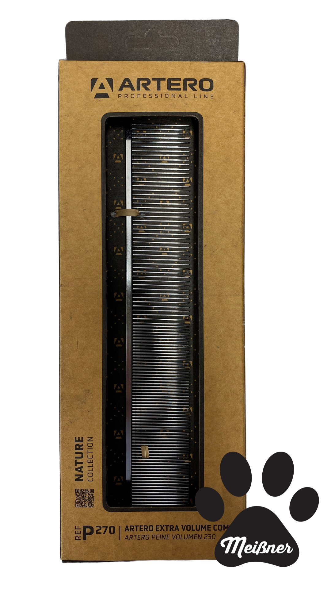 Artero Mini Nature Haarkamm Aus Bambus – Rostfreie Chromzinken, Schonend Gegen Frizz & Haarbruch