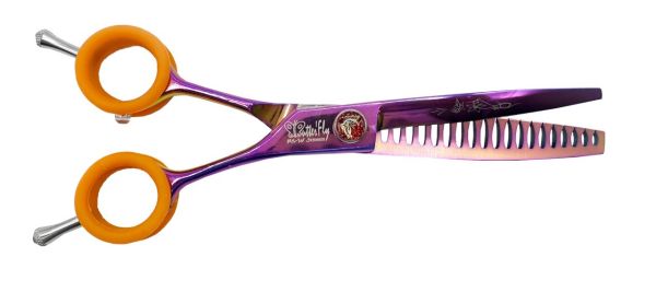 Butterfly Pink Titanium, gebogene Modellierschere, 17cm